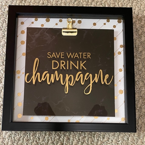 Black and Gold Wall Art with Quote - Picture 1 of 5